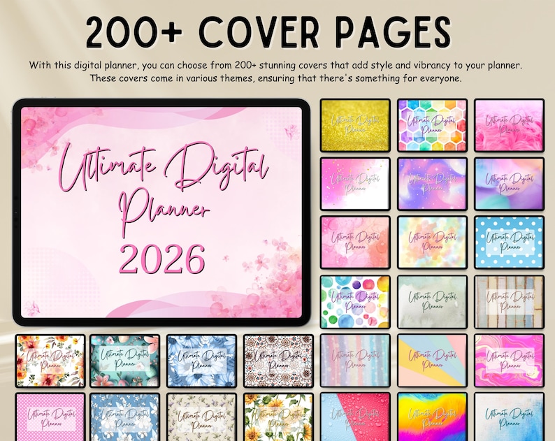 New 2026 2027 2028 All in One Digital Planner, Hyperlink Goodnotes ...