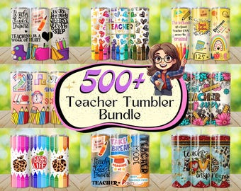 500 + Teacher Tumbler Wrap Bundle, 20oz Teacher Affirmations, Teacher Sublimation Designs, Teacher Life Tumbler, Teacher Nutrition Facts Png