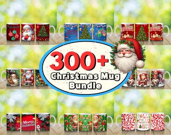 300 + Weihnachtsbecher-Wrap-Bundle, 11 Unzen und 15 Unzen Weihnachtsbecher, Weihnachtszwerg-Becherverpackung, Weihnachtsbecherverpackung, Weihnachtsbecherdesigns Png, Bechersublimation