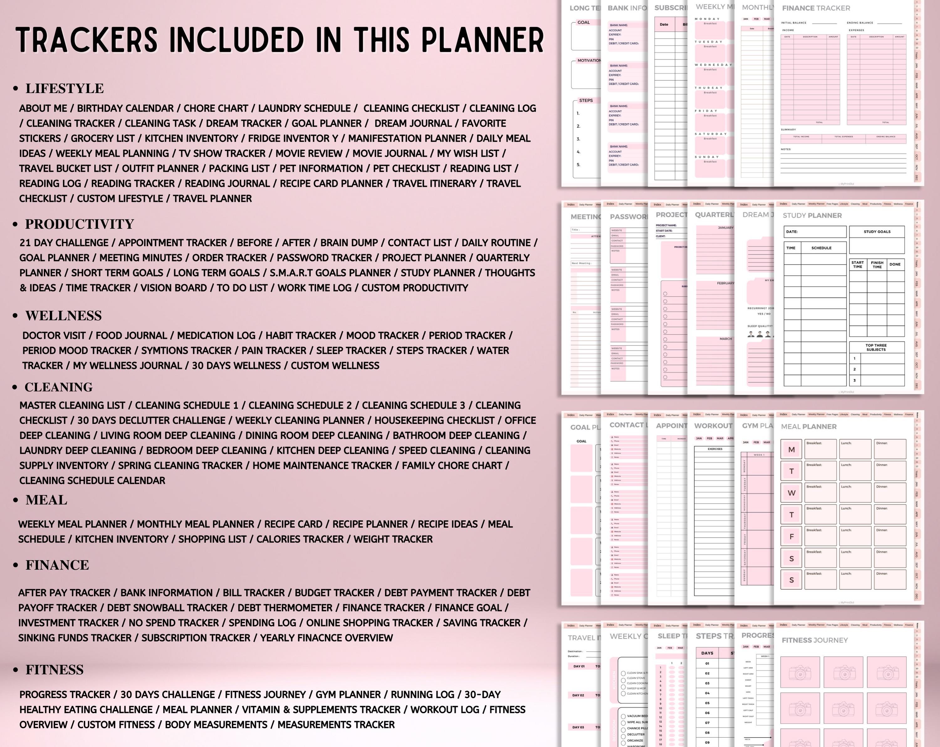 New 2026 2027 2028 All in One Rainbow Digital Planner, Hyperlink ...