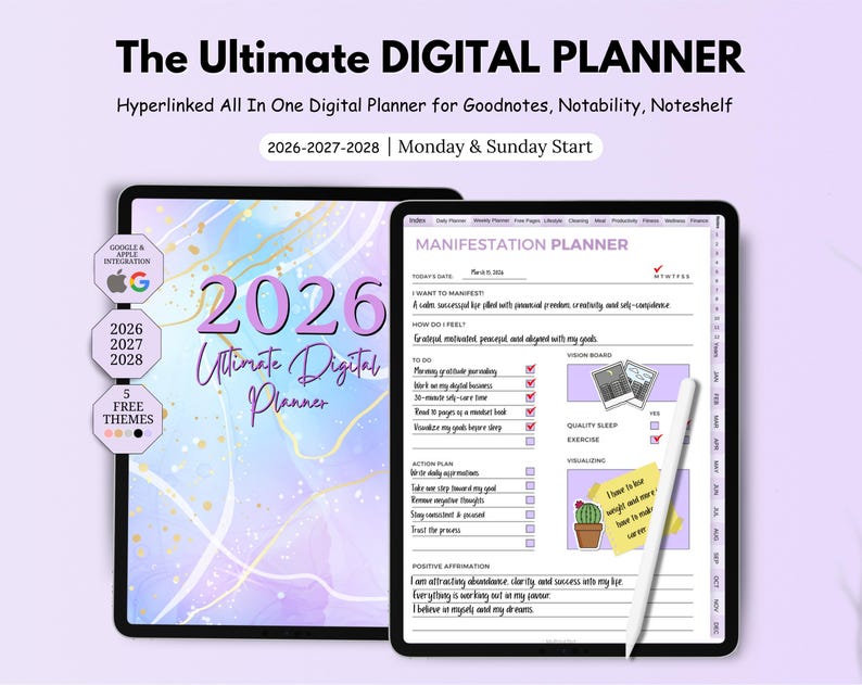2026 Digital Planner, All in One Planner, Goodnotes Planner, Daily ...