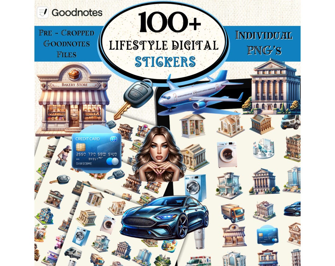 Life Style Sticker 100 + Lifestyle Digital Stickers, Everyday Digital Stickers, Daily Life ...