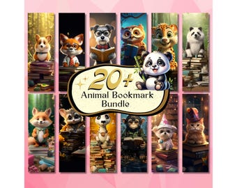 20 + Animal Bookmark Design, Forest Animal Bookmark, Cute Bear Bookmark, Cute Elephant Bookmark, Bookmark Sublimation, Dog Bookmark, Cat Png