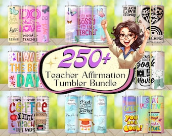 250 + Teacher Affirmation Tumbler Bundle, Teacher Tumbler, Teacher Sublimation, Teacher Life Tumbler, Teacher Nutrition Facts, Teacher PNG