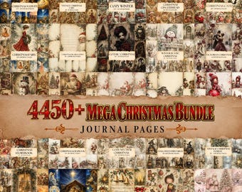 4450 + Mega Christmas Junk Journal Pages Bundle, Holiday Scrapbook Pages, Christmas Ephemera, Santa Journal Pages, Christmas Decor Pages