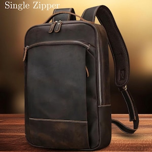 Men office backpack Leather laptop Backpack  School Bag Travel Backpack shoulder bag, Leather bag men bag shoulder bag gift for him her