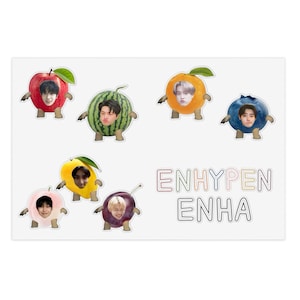 ENHYPEN Themed Sticker Sheet Bundle, 5pcs - K-Pop Fan Decor, Journal Stickers, Scrapbooking, Gift for ENHYPEN Fans, Collectible Stickers