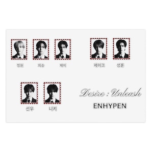 ENHYPEN Sticker Sheet Bundle, 5pcs | Desire: Unleash | K-Pop Fan Decor, Collectible Stickers, Journal Embellishments, Artsy Gifts, [...]