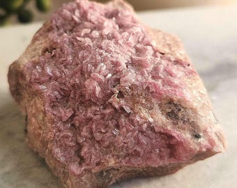 Natural Cobalto Calcite Crystal | Pink Drusy Raw Mineral Specimen