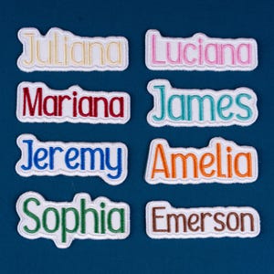 Custom Embroidered Name Patch – Personalized Text Patches | Team Patches Iron-On, Sew-On, Hook & Loop | For Jackets, Hats, Uniforms, Bags