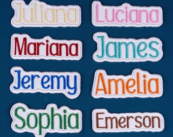 Custom Embroidered Name Patch – Iron-On, Sew-On, or Hook & Loop