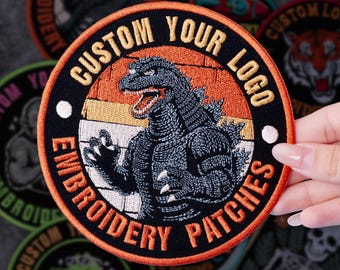 Personalized Embroidered Logo Patch: Sew/Iron On/Hook & Loop Patch for Clothes Backpacks Hats