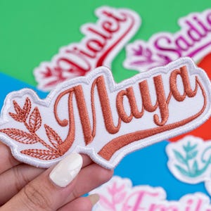 Custom Embroidered Name Patch – Personalized Text Patches | Team Patches Iron-On, Sew-On, Hook & Loop | For Jackets, Hats, Uniforms, Bags