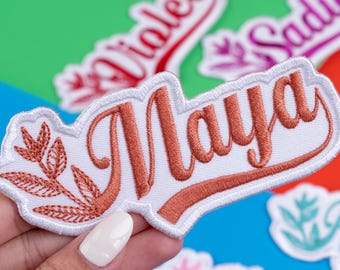Custom Embroidered Name Patch – Iron-On, Sew-On, or Hook & Loop