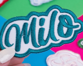 Custom Embroidered Name Patch – Iron-On, Sew-On, Hook & Loop