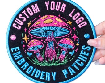 Custom Embroidered Logo Patch, Iron On or Sew On