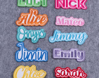 Custom Embroidered Name Patch – Iron On Apparel Badge – Uniform Name Tag