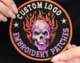 Custom Embroidered Logo Patch, Personalized Team Logo Company Patches | Sew/Iron On/Hook & Loop