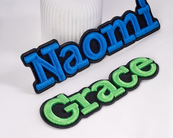 Personalized Embroidered Name Patch | Custom Name 3D Patches for Backpacks Hats Jackets