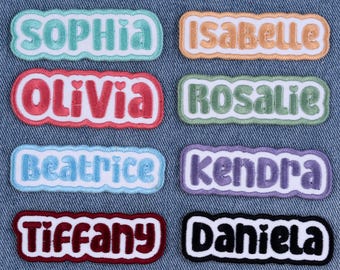 Custom Embroidered Name Patch, Personalized Iron-On Applique