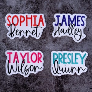 Personalized Embroidered Name Patch, Custom Text Patch, Sew/Iron on / Hook & Loop Patch for Clothes Backpacks, Custom Full Name Patch