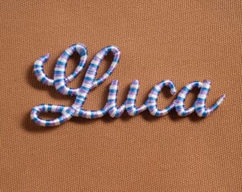 Personalized Name Iron on Patch | Custom Embroidered Name 3D Patches for Backpacks Hats Jackets