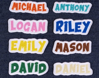 Custom Embroidered Name Patch – Iron-On or Sew-On