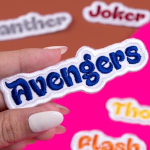 Custom Embroidered Name Patch – Personalized Text Patches | Team Patches Iron-On, Sew-On, Hook & Loop | For Jackets, Hats, Uniforms, Bags