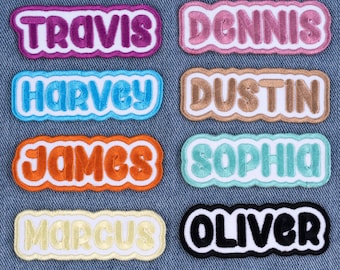 Custom Embroidered Name Patch – Iron-On, Sew-On, Hook & Loop