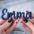 Personalized Embroidered Name Iron on Patch | Custom Name 3D Patches for Backpacks Hats Jackets