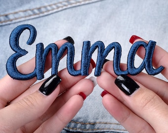 Personalized Embroidered Name Iron on Patch | Custom Name 3D Patches for Backpacks Hats Jackets