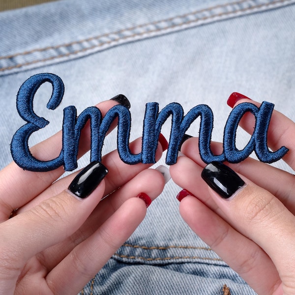 Personalized Embroidered Name Iron on Patch | Custom Name 3D Patches for Backpacks Hats Jackets