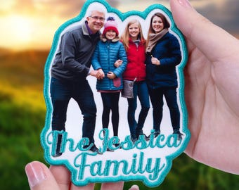 Custom Family Photo Portrait Patch – Printed & Embroidered Keepsake