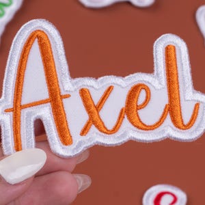 Custom Name Patch – Personalized Embroidered Text Patch | Sew/Iron-On / Hook & Loop Team Patches for Jackets, Hats, Backpacks, Bags