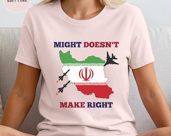 Shirt misschien niet goed, shirt Iran anti-oorlog politiek protest, cadeau vredesactivist