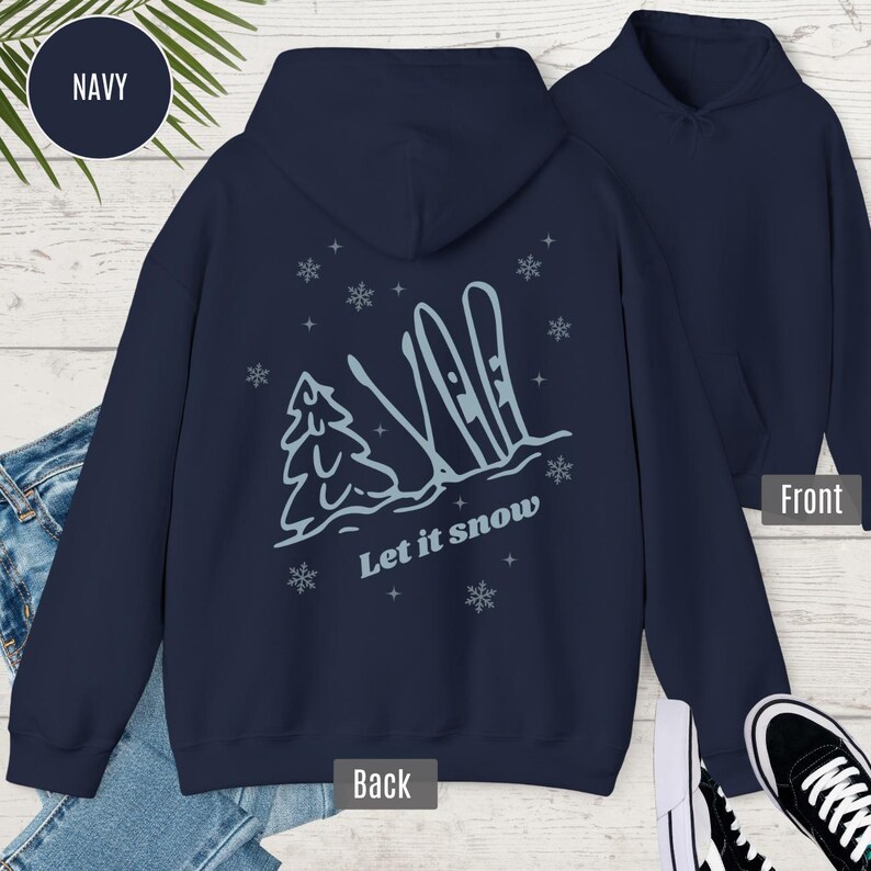 Sudadera con capucha y cremallera para esquí de nieve, sudadera de invierno con capucha con impresión trasera y frontal opcional imagen 12