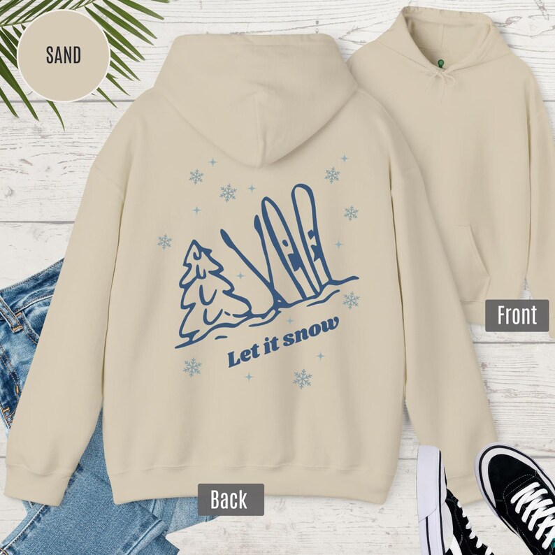 Sudadera con capucha y cremallera para esquí de nieve, sudadera de invierno con capucha con impresión trasera y frontal opcional imagen 13