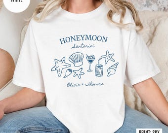 Shirt huwelijksreis Comfortkleuren Dhr. en mevr. bijpassende shirts voor net getrouwde echtgenoot, vrouw, pasgetrouwde cadeaus