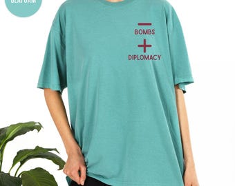 Anti-oorlogsshirt, diplomacy Peace Activist comfort kleuren T-shirt, politiek T-shirt zonder oorlog