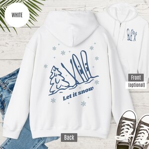 Sudadera con capucha y cremallera para esquí de nieve, sudadera de invierno con capucha con impresión trasera y frontal opcional imagen 11