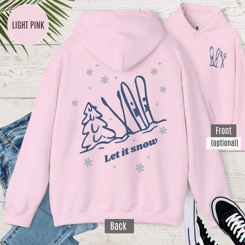 Sudadera con capucha y cremallera para esquí de nieve, sudadera de invierno con capucha con impresión trasera y frontal opcional imagen 5