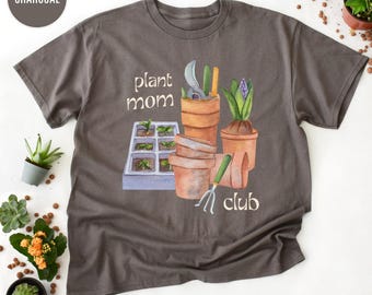 Custom Plant Mom Dad Club Shirt Plant Lover Gift Tee, Personalized Gardener Shirt