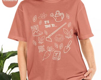 Tuinieren shirt It's Time To Garden Plant vrouwen T-shirt grappig tuinman cadeau