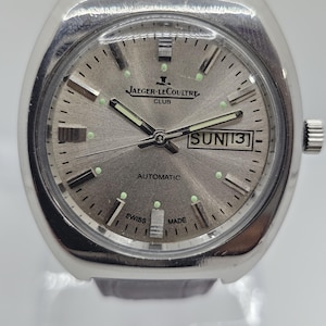 Vintage Jaeger Lecoultre Automatic Cal. 1916 White Dial Analog Leather Strap Men&#39;s Wrist Watch Free Shipping