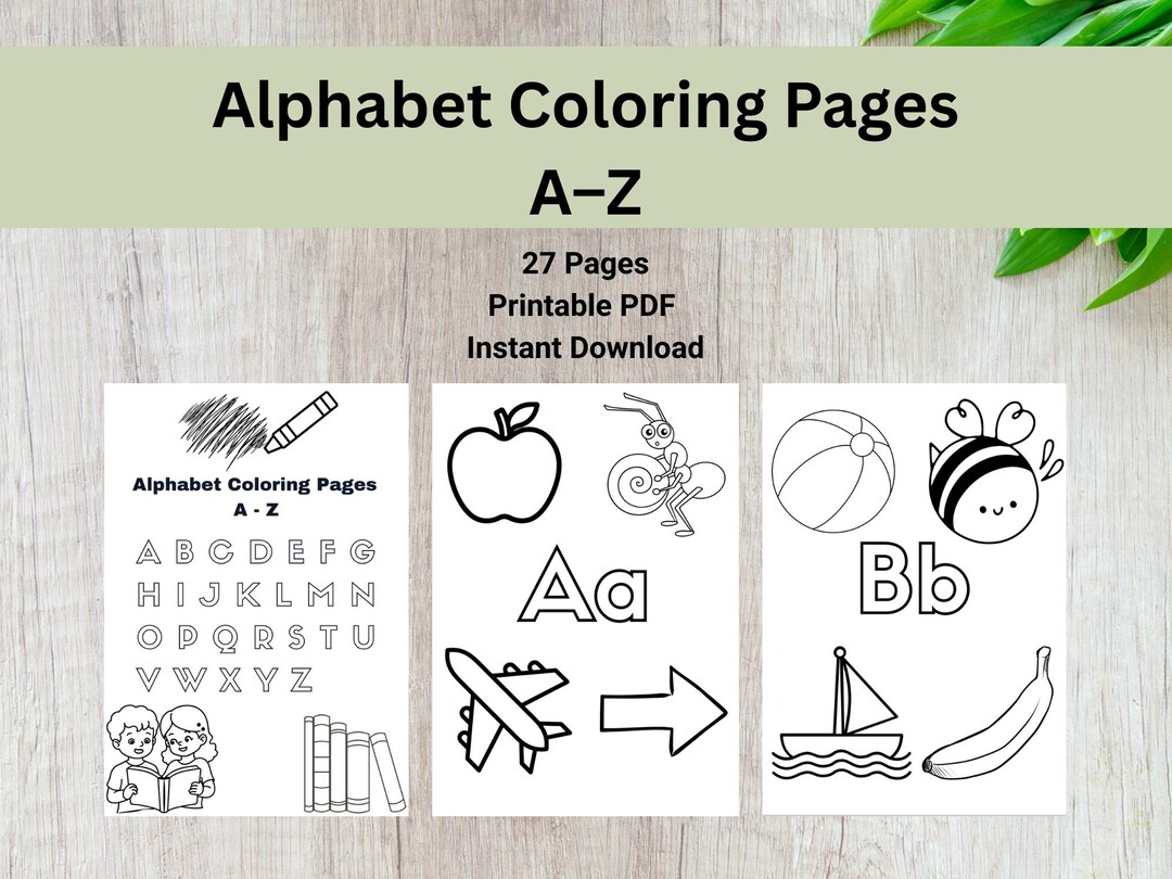 Alphabet Coloring Pages for Kids | ABC Printable Worksheets | Preschool ...