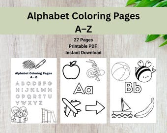 Alphabet Coloring Pages for Kids | ABC Printable Worksheets | Preschool & Kindergarten Learning Activity