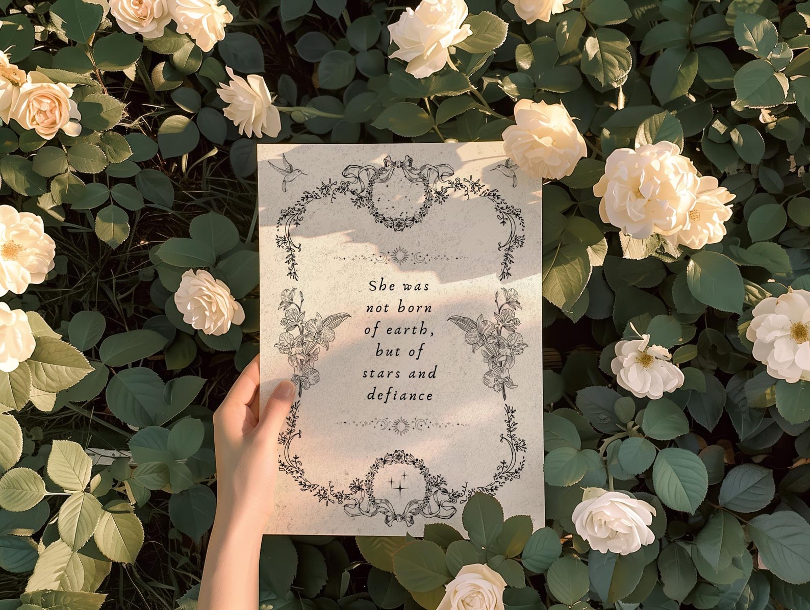 Gothic Book Quote Art Print