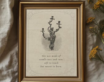 Romantik Zitat Poster: Gothic Dark Academia Wandkunst (Digitaler Download