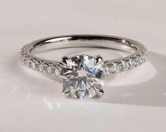 1.50 CT Round Cut IGI Certified Lab Grown Diamond Hidden Halo ...