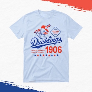 Lincoln Ducklings Vintage Baseball Shirt, Nebraska Retro Defunct Team Tee, Western League Baseball Graphic Shirt